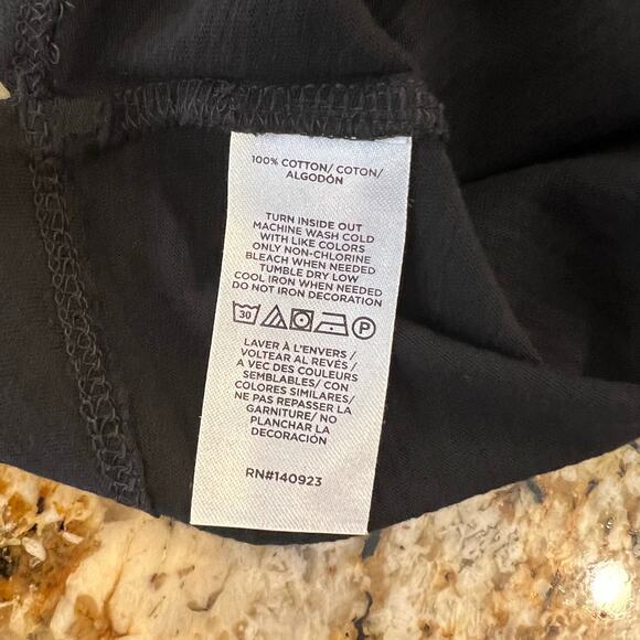 NWT LOFT Black Champagne Let's Get Fizzy Everyday Crew Tee - Picture 9 of 10